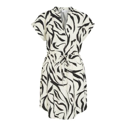 VILA VICLO S/S SHORT DRESS Luonnonvalkoinen
