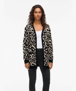Alternative view of VILA VITIF OPEN L/S KNIT CARDIGAN Musta