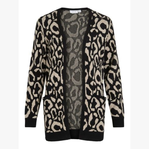VILA VITIF OPEN L/S KNIT CARDIGAN Musta