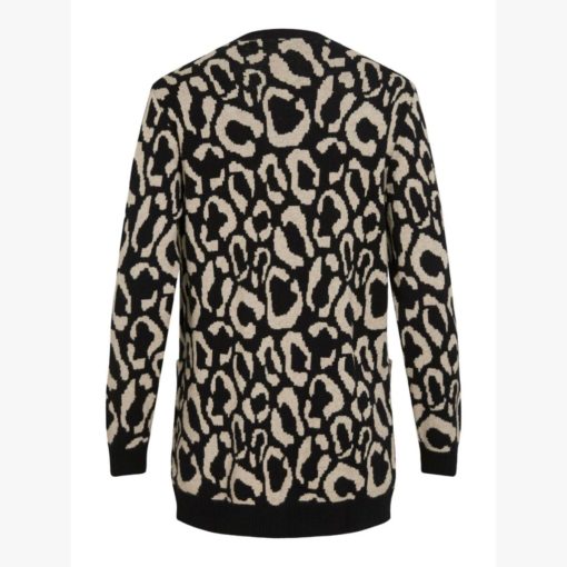 VILA VITIF OPEN L/S KNIT CARDIGAN Musta - Image 6