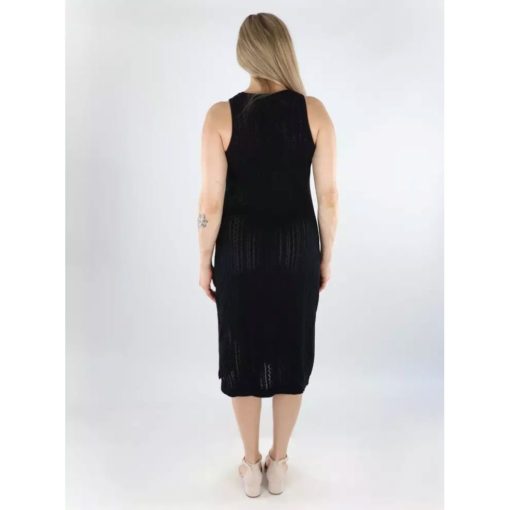 PIECES PCNUKA SL KNIT MIDI DRESS Musta - Image 2