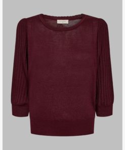 FREEQUENT FQGLITTA NEULE Viininpunainen