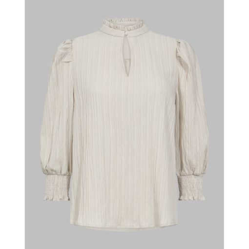 FREEQUENT FQGRSVALSE BLOUSE Beige