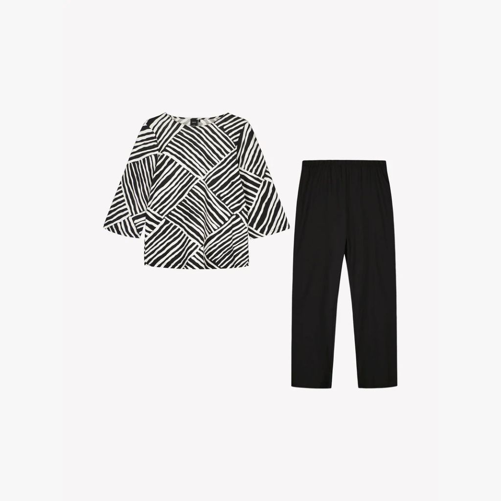 NANSO PYJAMA KAISLI MUSTA KUVIO - Image 5