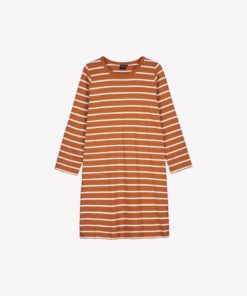 NANSO LYHYT PITKÄHIHA YÖPAITA DUETTO Ruskearaita