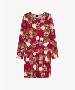 NANSO LYHYT PITKÄHIHA YÖPAITA JUHLA Tummanpunainen