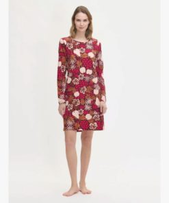 Alternative view of NANSO LYHYT PITKÄHIHA YÖPAITA JUHLA Tummanpunainen