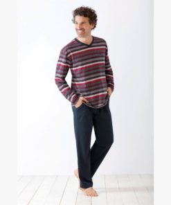 HAJO M.PYJAMA 1/1 Viininpunainen