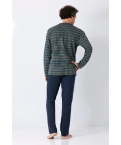 Alternative view of HAJO PYJAMA 1/1 Tummansininen