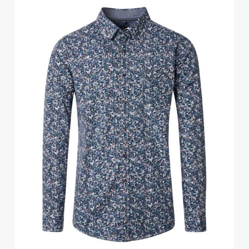 CASAMODA KUVIOPAITA 1/1 CASUAL FIT Sininen kuosi