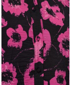 Freequent pinkki kukkakuviollinen pusero