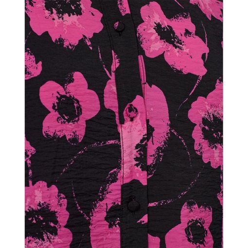 Freequent pinkki kukkakuviollinen pusero