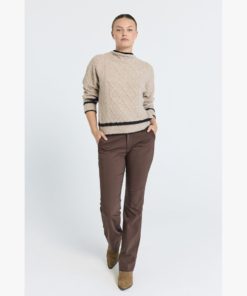 Alternative view of FQISADORA BOOTCUT HOUSU Tummanruskea