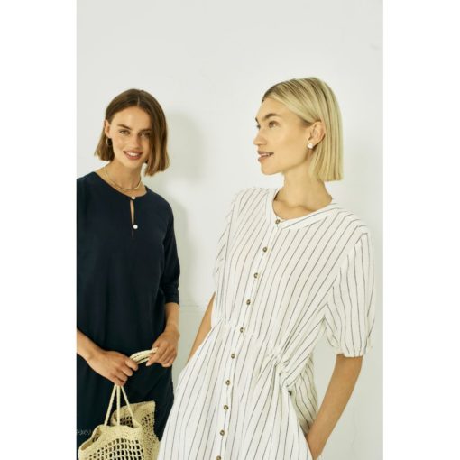FREEQUENT FQLINEA DRESS Tummansininen - Image 5