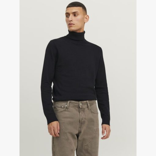 JACK&JONES JJEEMIL KNIT ROLL NECK Musta - Image 7
