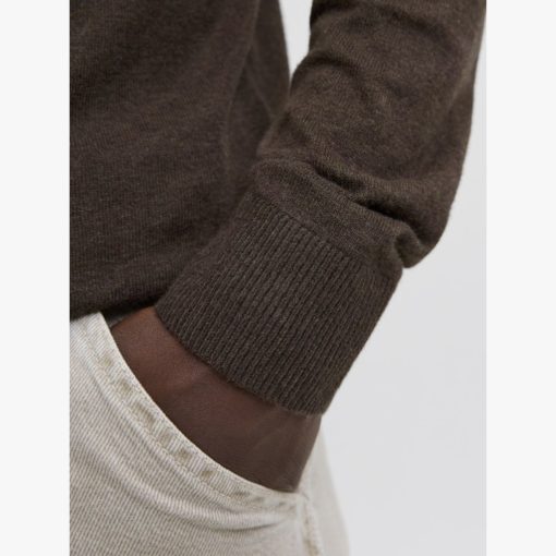 JACK&JONES JJEEMIL KNIT ROLL NECK Tummanruskea - Image 4