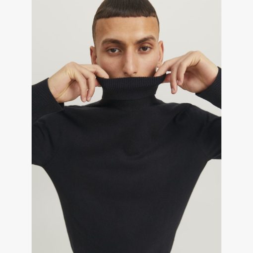 JACK&JONES JJEEMIL KNIT ROLL NECK Musta - Image 2
