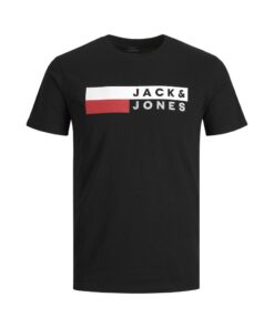 JACK&JONES JJECORP LOGO TEE SS O-NECK PLUS MUSTA KUVIO