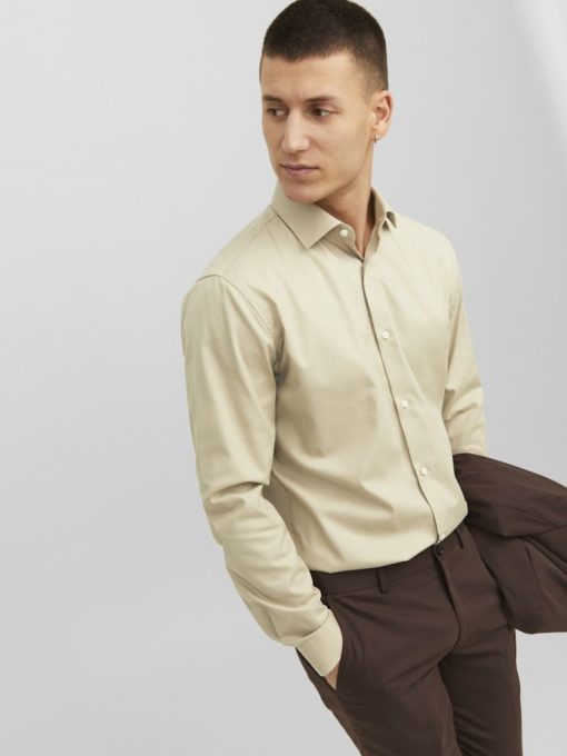 JACK&JONES JPRBLAPARKER SHIRT L/S NOOS Beige - Image 4