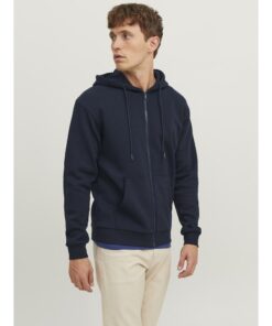 JACK&JONES JJEBRADLEY SWEAT ZIP HOOD Tummansininen