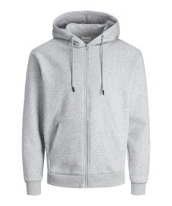 JACK&JONES JJEBRADLEY SWEAT ZIP HOOD Vaaleanharmaa