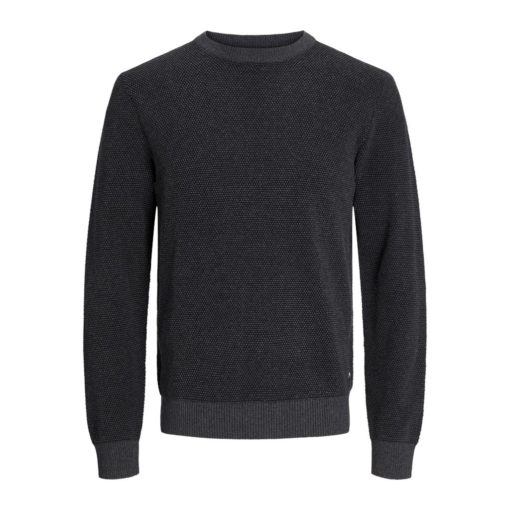 JACK%JONES JJEGLOBE KNIT CREW NECK Hiilenharmaa