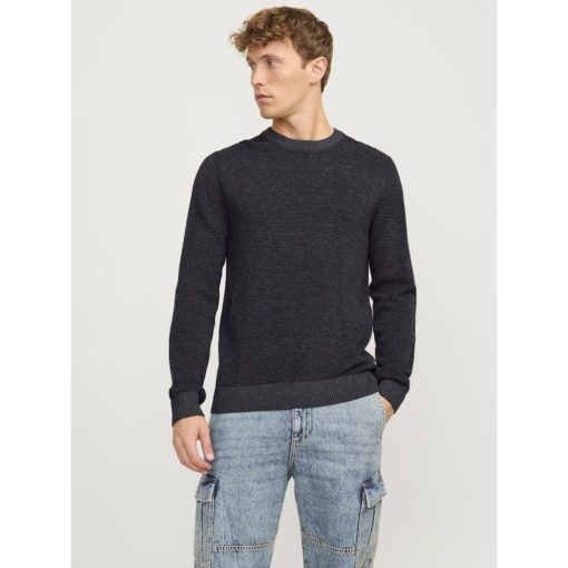 JACK%JONES JJEGLOBE KNIT CREW NECK Hiilenharmaa - Image 2