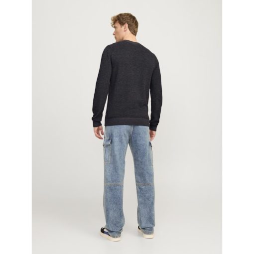 JACK%JONES JJEGLOBE KNIT CREW NECK Hiilenharmaa - Image 7