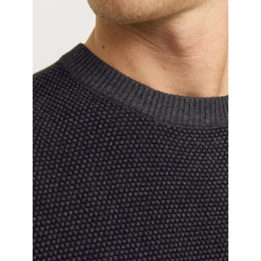JACK%JONES JJEGLOBE KNIT CREW NECK Hiilenharmaa - Image 4