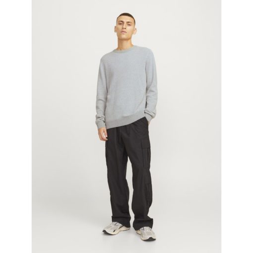 JACK&JONES JJEGLOBE KNIT CREW NECK Vaaleanharmaa - Image 6