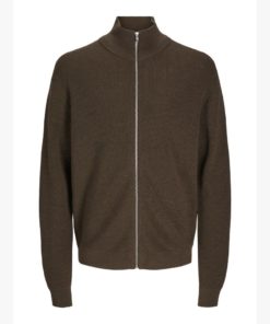 JACK&JONES JBRBLABUSHWICK AXEL KNIT CARDIGAN Tummanruskea