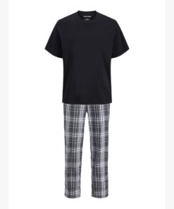 JACK&JONES JACLUCA SS TEE AND WOVEN PANTS GIFTBOX Musta