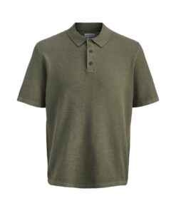 JACK&JONES JJEGEORGE KNIT POLO SS Metsänvihreä