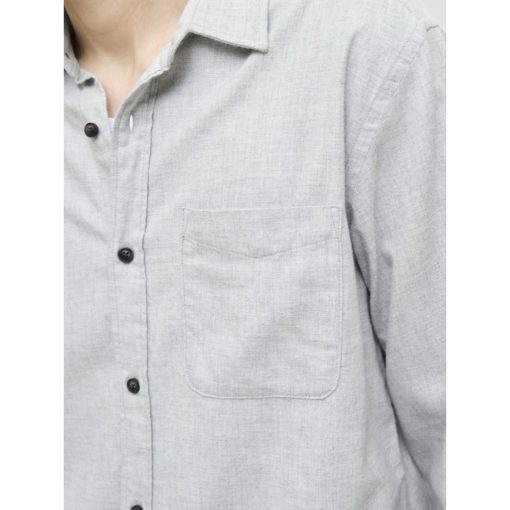 JACK&JONES JJECLASSIC MELANGE SHIRT L/S Vaaleanharmaa - Image 6