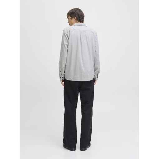 JACK&JONES JJECLASSIC MELANGE SHIRT L/S Vaaleanharmaa - Image 5