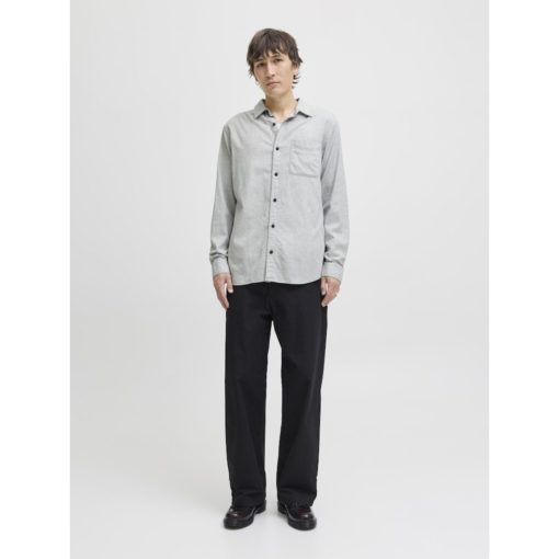 JACK&JONES JJECLASSIC MELANGE SHIRT L/S Vaaleanharmaa - Image 3
