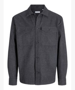 JACK&JONES JJEPERFECT MELANGE OVERSHIRT LS Hiilenharmaa