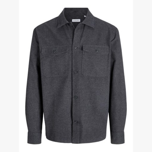 JACK&JONES JJEPERFECT MELANGE OVERSHIRT LS Hiilenharmaa