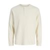 JACK&JONES JJEDOVER HENLEY LS TEE Luonnonvalkoinen