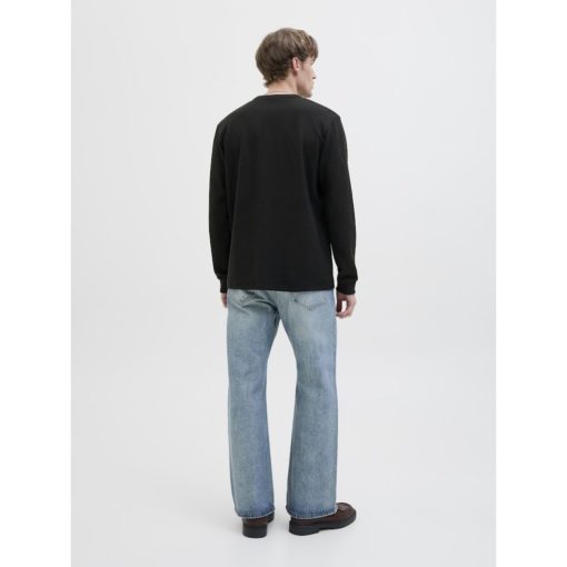JACK&JONES JJEDOVER HENLEY LS TEE Musta - Image 5