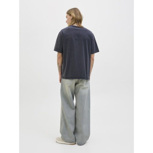 JACK&JONES JJEDOWER PRINT TEE SS CREW NECK Hiilenharmaa - Image 5