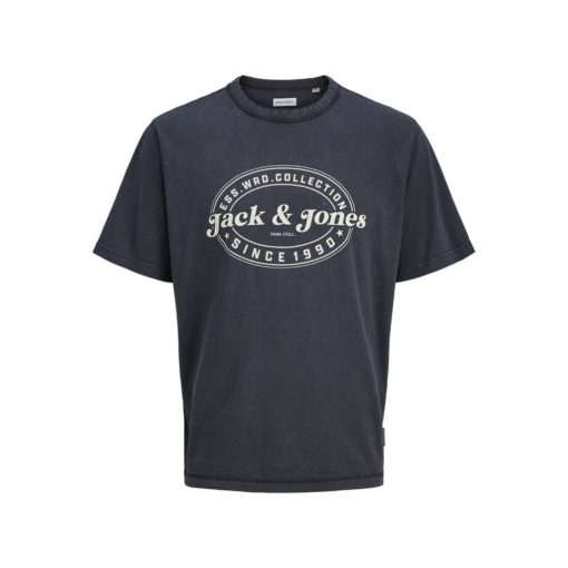 JACK&JONES JJEDOWER PRINT TEE SS CREW NECK Hiilenharmaa