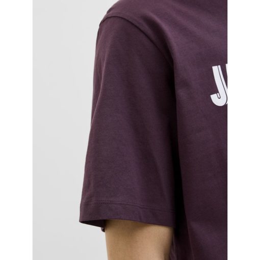 JACK&JONES JJELOGO TEE SS O-NECK Tumma luumu - Image 3