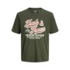 JACK&JONES JJELOGO TEE SS O-NECK Havunvihreä