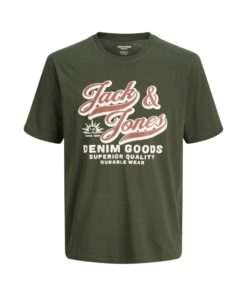 JACK&JONES JJELOGO TEE SS O-NECK Havunvihreä