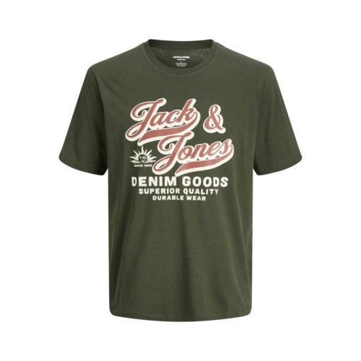 JACK&JONES JJELOGO TEE SS O-NECK Havunvihreä