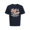 JACK&JONES JJELOGO TEE SS O-NECK Tummansininen