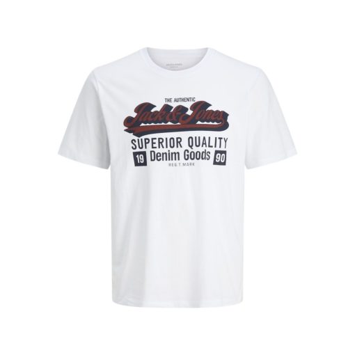 JACK&JONES JJELOGO TEE SS O-NECK Valkoinen