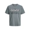 JACK&JONES JJELOGO TEE SS O-NECK Harmaa