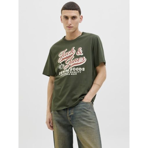 JACK&JONES JJELOGO TEE SS O-NECK Havunvihreä - Image 7